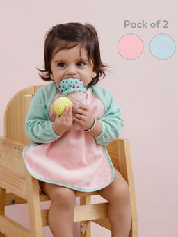 Mi Arcus - Cotton Full Sleeve Water Resistant Coverall Feeding Bibs with Velcro Closure