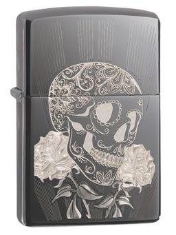 Zippo - Fancy Skull Design Windproof Pocket Lighter