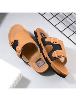 DOCTOR HEALTH SUPER SOFT - Men Orange Double Buckle Sliders