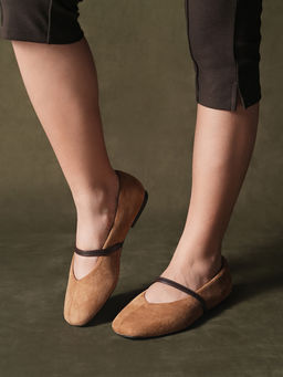 Theater - Women Tan Comfortable Mary Jane Ballerina