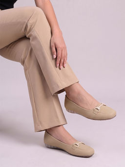 Dollphin - Women Beige Comfort Ballerina Dfg-1010