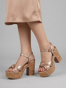 Dollphin - Women Pink Block Heels DG-06