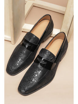 Louis Philippe - Men Black Slip On Loafers
