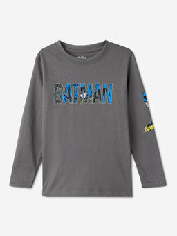 The Souled Store - Official Batman In Action Boys Cotton Full Sleeve T-Shirt