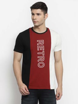 Club York - Men Multicolor Colorblock Cotton T-Shirt