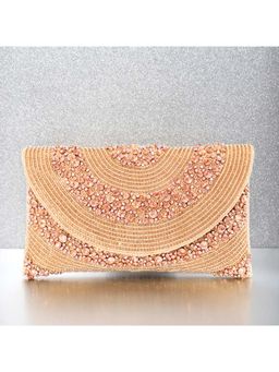 Peora - Clutch Womens Purse Bridal Bag for Detachable Strap Evening Sling Bag - Rose Gold-C72C