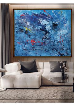 The Art House - Blue Abstract Painting Wall Art