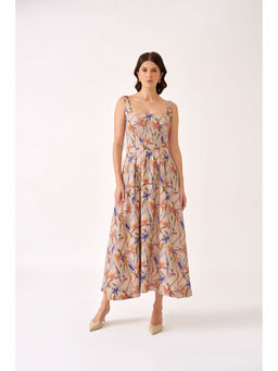 VANTEN - Riley Beige Printed Dress