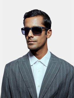 Opium Eyewear - Men Black Frame Wayfarer Matt Sunglasses (58)