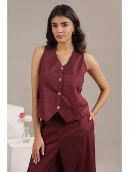 Twenty Dresses by Nykaa Fashion - Women Wine Casual Waist Top