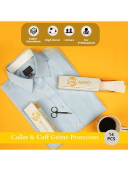 SlickFix - Collar and Cuff Grime Protectors Small - White (Pack of 14)