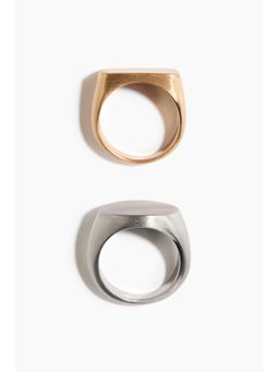 H&M - Men Multi-Color 2-Pack Signet Rings