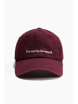 H&M - Men Maroon Cotton Twill Cap