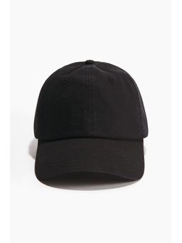 H&M - Men Black Cotton Twill Cap