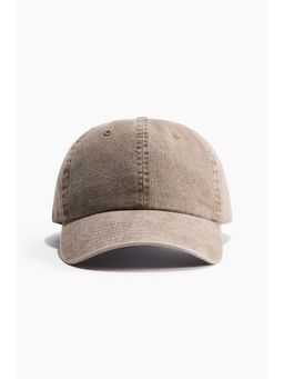 H&M - Men Beige Cotton Twill Cap