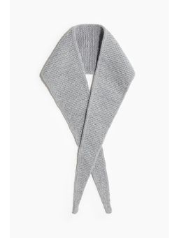 H&M - Women Grey Garter-Stitched Scarf