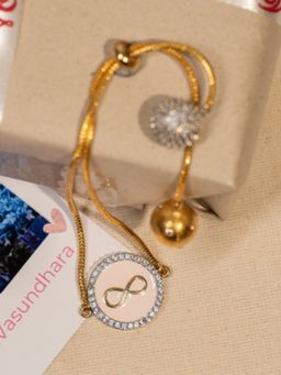 Vasundhara - Womens Infinity Pink Bracelet Rakhi