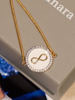 Vasundhara - Womens Infinity White Bracelet Rakhi