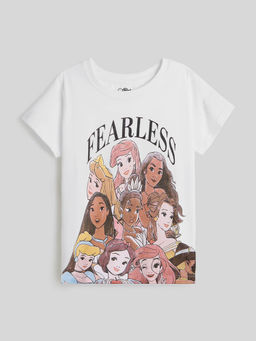 The Souled Store - Official Disney Fearless Princess Girls Cotton T-Shirt