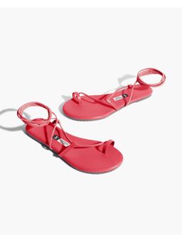 IRUSSH - Memory Foam Joohee Pink Flat Sandals