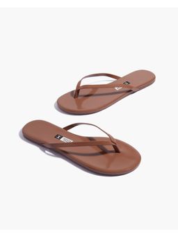 IRUSSH - Memory Foam Lolita Glossy Patent Brown Flat