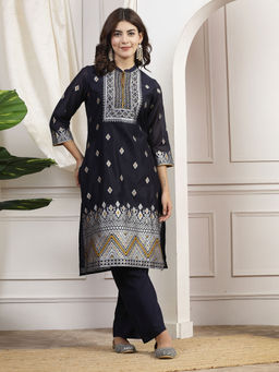 Nayam by lakshita - Embellished Stone Work Kurta with Pant (Set of 2)