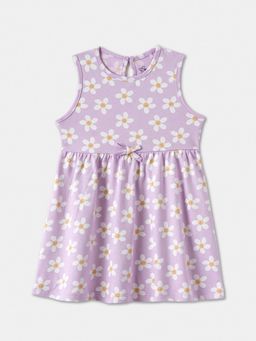 R&B - Lavender and White Floral Sleeveless Dress