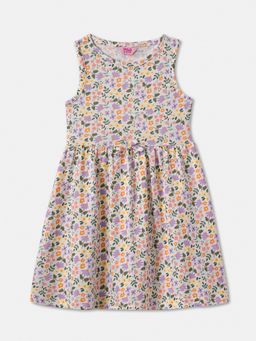 R&B - Multi-Color Floral Printed Sleeveless Dress