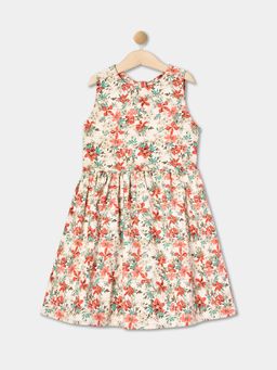 R&B - Multi-Color Floral Regular Girls Dress