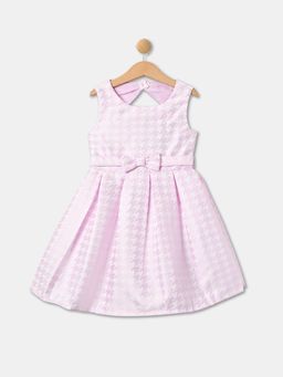 R&B - Lavender and White Geometric Bow Detail Dress