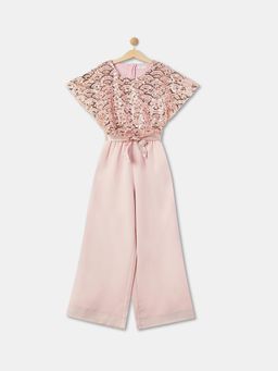 R&B - Pink Sequin Embellished Jumpsuit