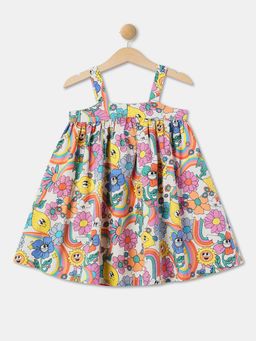 R&B - Printed Shoulder Strappy Printed Dress