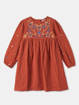 R&B - Embroidered Regular Dress