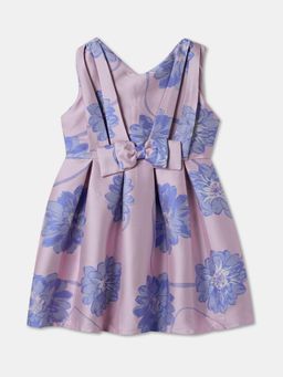 R&B - Lavender and Blue Floral Bow Detail Dress