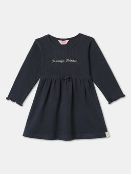 R&B - White Full Sleeves Ribbed Dress