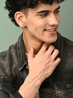 CLARA - 925 Silver Designer Men Bracelet 8 Inches