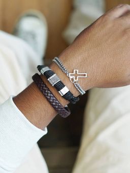 Joker and Witch - Joker & Witch Sean Mens Bracelet Black (Pack of 3)