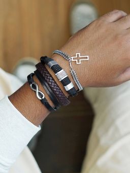 Joker and Witch - Joker & Witch Danube Mens Bracelet Brown (Pack of 4)