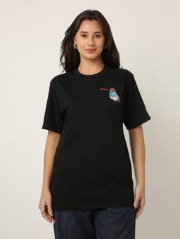 BLNK - Relaxed Fit Black Printed T-shirt