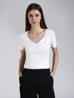 Tommy Hilfiger - Solid Regular Fit Cotton Black T-Shirt