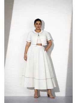 Myclo - White Layered Skirt Co-Ord Set