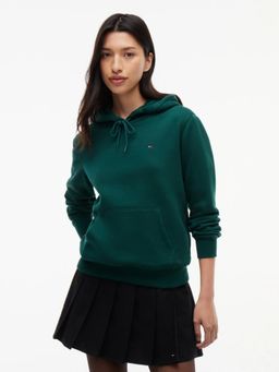 Tommy Hilfiger - Regular Fit Cotton Hooded Neck green Sweatshirt