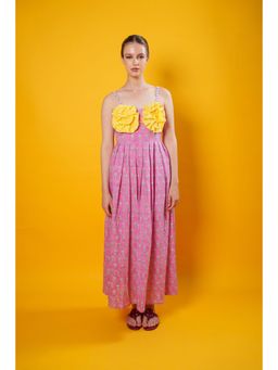 Bakhiya Jaipur - Mimosa Cotton Floral Dress