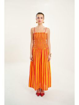 Bakhiya Jaipur - Surya Cotton Stripes Dress