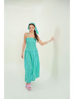 Bakhiya Jaipur - Tropique Cotton Stripes Dress