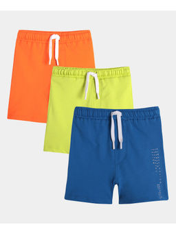 ANTHRILO - Blue-Lime and Orange Boys Shorts (Pack Of 3)