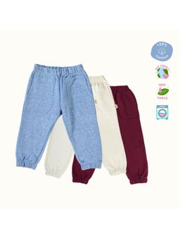 Kids of Greendeer - Unisex Multi-Color Solid Joggers (Pack of 3)