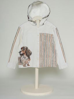 THE BABY TRUNK - Friendly Dog Printed Shacket Off White