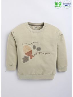 Toonyport - Boys Cotton Blend Printed Sweatshirt Green