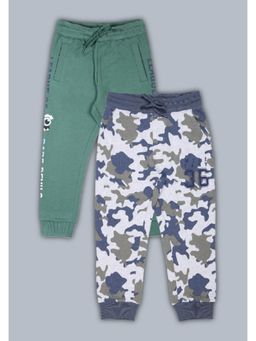 PLUM TREE - Boys Camouflage Printed Jogger Camouflage And Green (Pack of 2)